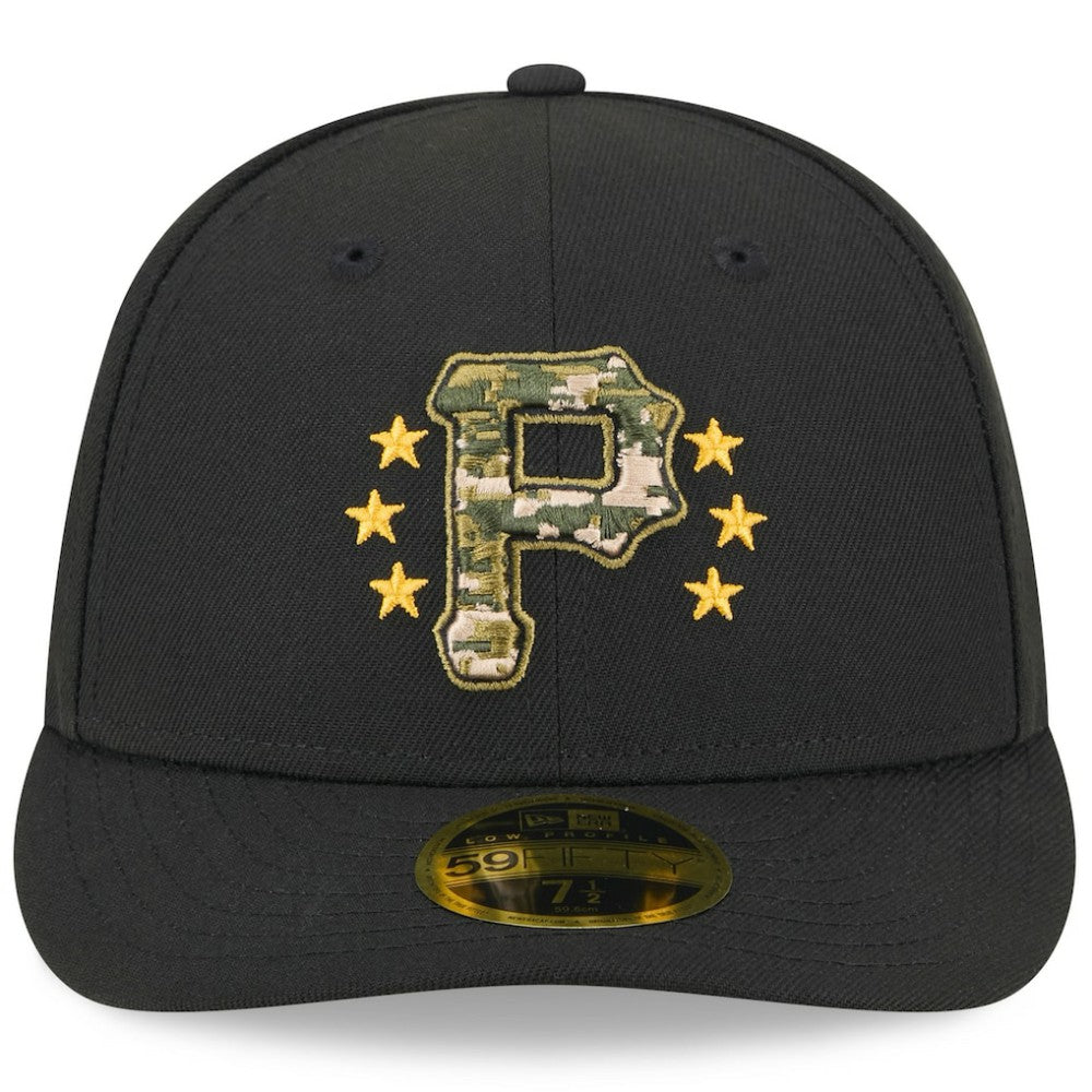 Pittsburgh Pirates 2024 Armed Forces Day Low Profile 59FIFTY Fitted Hat Black
