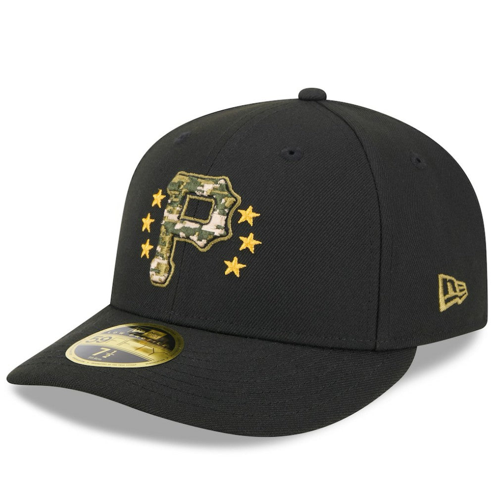 Pittsburgh Pirates 2024 Armed Forces Day Low Profile 59FIFTY Fitted Hat Black