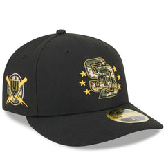 San Diego Padres 2024 Armed Forces Day Low Profile 59FIFTY Fitted Hat Black