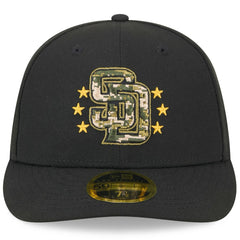 San Diego Padres 2024 Armed Forces Day Low Profile 59FIFTY Fitted Hat Black