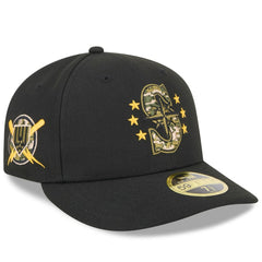 Seattle Mariners 2024 Armed Forces Day Low Profile 59FIFTY Fitted Hat Black