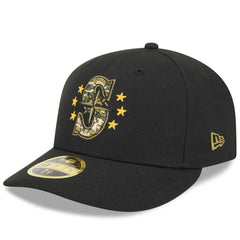 Seattle Mariners 2024 Armed Forces Day Low Profile 59FIFTY Fitted Hat Black