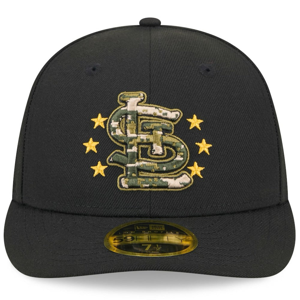 St. Louis Cardinals 2024 Armed Forces Day Low Profile 59FIFTY Fitted Hat Black