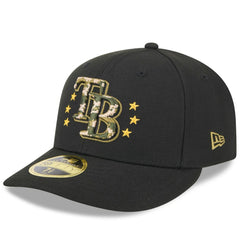 Tampa Bay Rays 2024 Armed Forces Day Low Profile 59FIFTY Fitted Hat Black