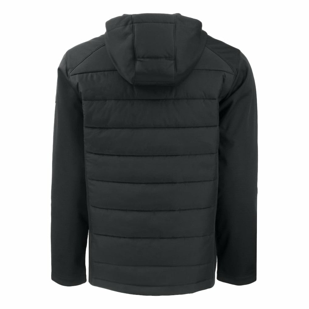 Los Angeles Dodgers Cutter & Buck Big & Tall Evoke Hybrid Eco Softshell Recycled Full-Zip Hoodie Black
