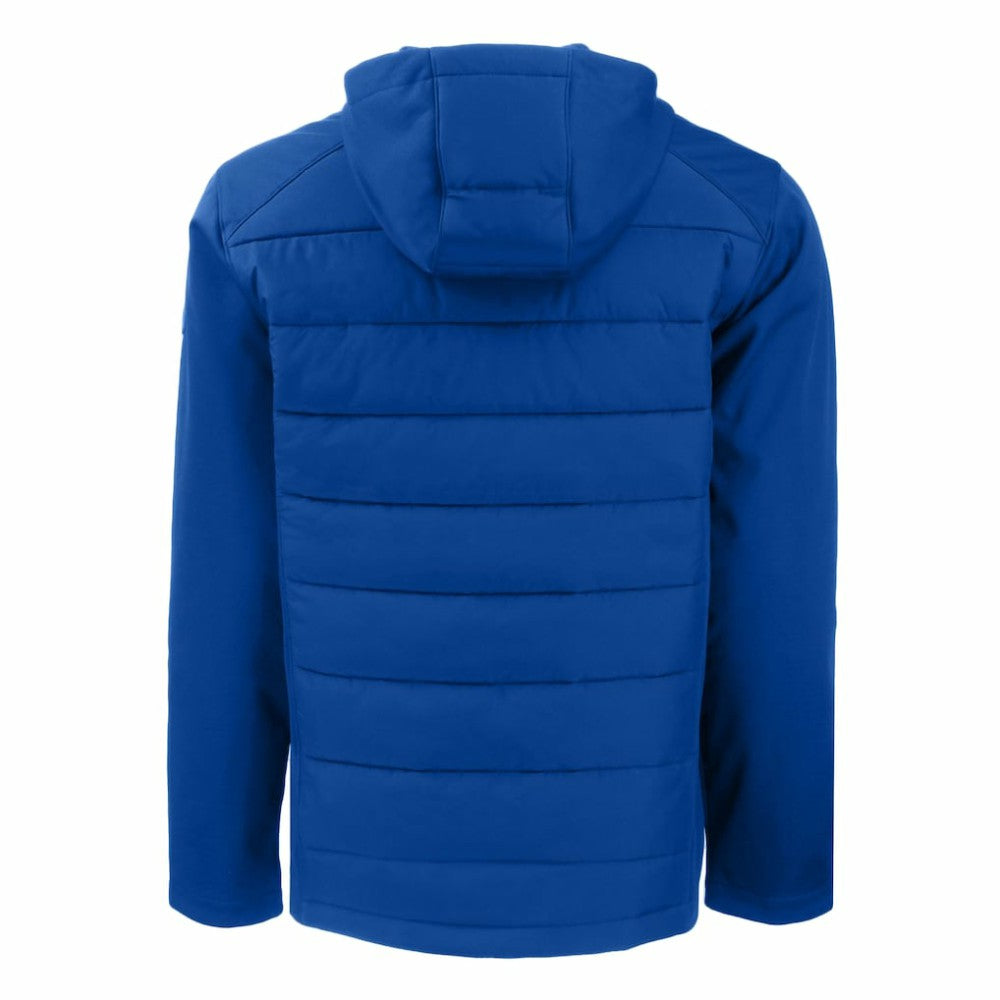 Los Angeles Dodgers Cutter & Buck Evoke Hybrid Eco Softshell Recycled Full-Zip Hoodie Royal