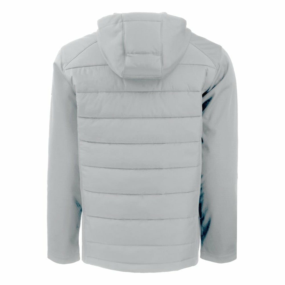 New York Yankees Cutter & Buck Evoke Hybrid Eco Softshell Recycled Full-Zip Hoodie Gray