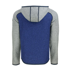 Chicago Cubs Cutter & Buck Mainsail Full-Zip Hooded Jacket Royal/Heather Gray