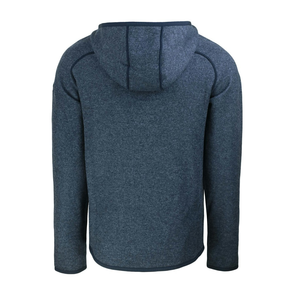 Cleveland Guardians Cutter & Buck Mainsail Full-Zip Hooded Jacket Heather Navy