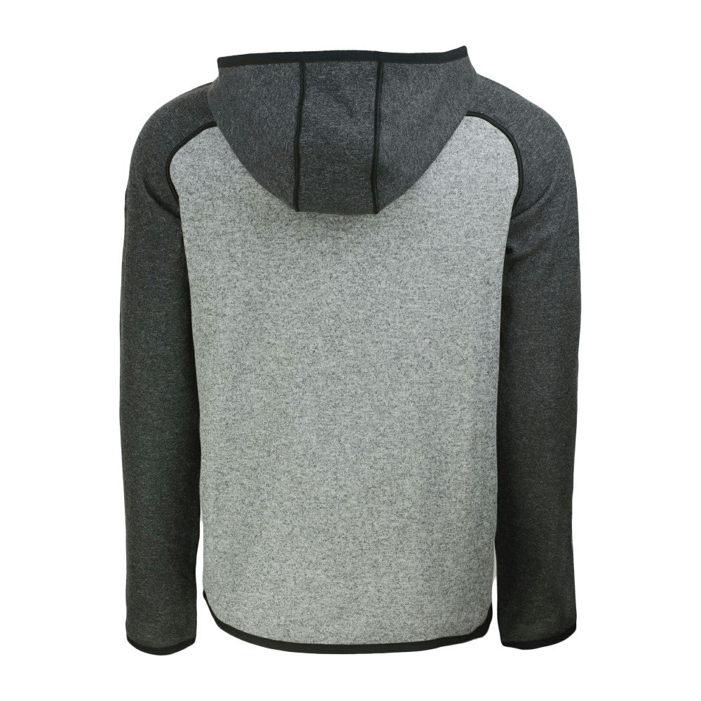 Miami Marlins Cutter & Buck Mainsail Full-Zip Hooded Jacket Heather Charcoal/Heather Gray