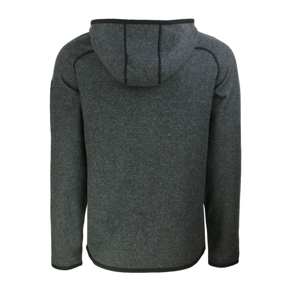 New York Yankees Cutter & Buck Mainsail Full-Zip Hooded Jacket Heather Charcoal