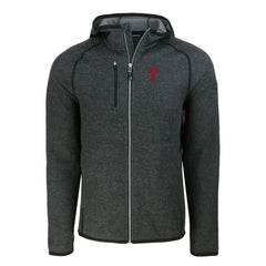 Philadelphia Phillies Cutter & Buck Mainsail Full-Zip Hooded Jacket Heather Charcoal