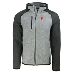 San Francisco Giants Cutter & Buck Mainsail Full-Zip Hooded Jacket Heather Charcoal/Heather Gray