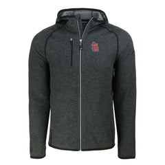 St. Louis Cardinals Cutter & Buck Mainsail Full-Zip Hooded Jacket Heather Charcoal
