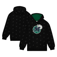 Dallas Mavericks Hardwood Classics Allover Print Pullover Hoodie sale - Black online