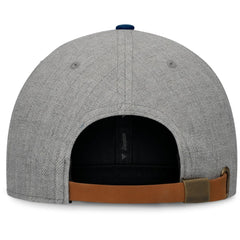 Seattle Kraken Fanatics Elements Flat Brim Leather Strapback Hat - Heather Gray Hats