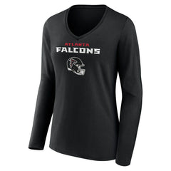 Bijan Robinson Atlanta Falcons Women's Team Wordmark Name & Number Long Sleeve V-Neck T-Shirt - Black sale