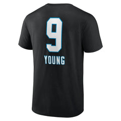 Bryce Young Carolina Panthers Team Wordmark Name & Number T-Shirt - Black on sale
