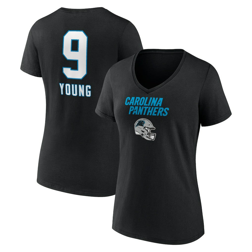 Bryce Young Carolina Panthers Women's Team Wordmark Name & Number V-Neck T-Shirt - Black on sale