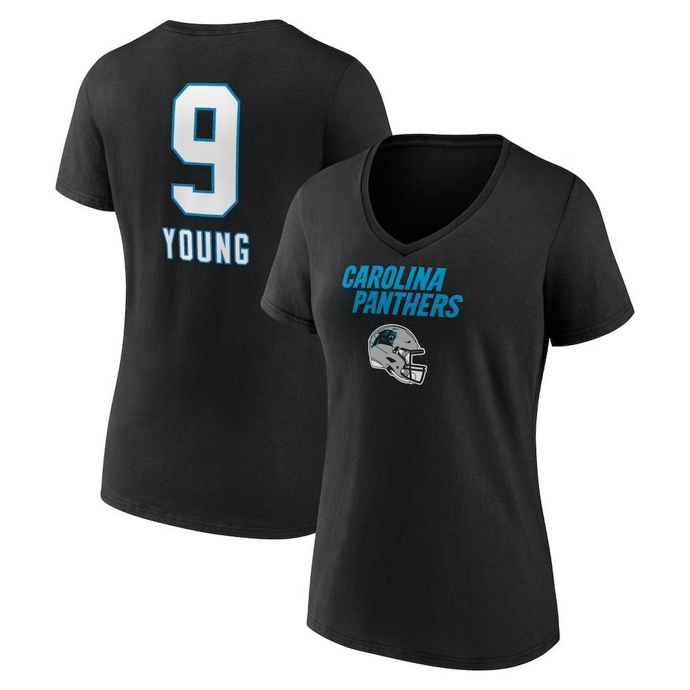 Bryce Young Carolina Panthers Women's Team Wordmark Name & Number V-Neck T-Shirt - Black on sale