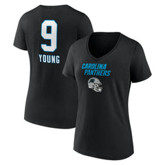 Bryce Young Carolina Panthers Women's Team Wordmark Name & Number V-Neck T-Shirt - Black on sale