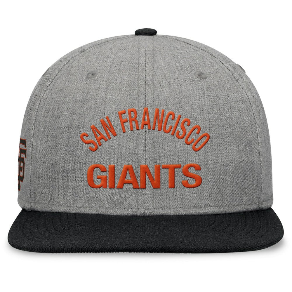 San Francisco Giants Elements Flat Brim Snapbuckle Hat Heather Gray/Black