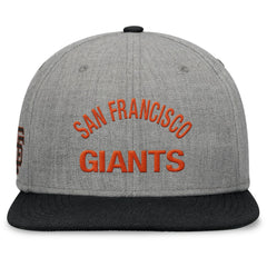 San Francisco Giants Elements Flat Brim Snapbuckle Hat Heather Gray/Black