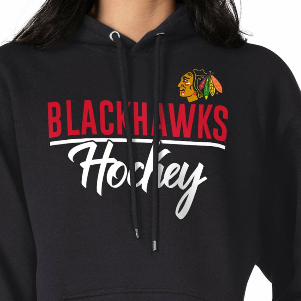 Chicago Blackhawks G-III 4Her by Carl Banks Women's Team Sport Tri-Blend Fleece Hoodie - Black Hoodies