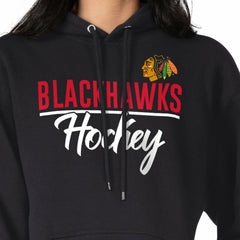 Chicago Blackhawks G-III 4Her by Carl Banks Women's Team Sport Tri-Blend Fleece Hoodie - Black Hoodies