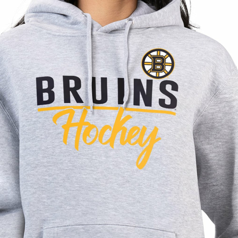 Boston Bruins G-III 4Her by Carl Banks Women's Team Sport Tri-Blend Fleece Hoodie - Heather Gray Hoodies