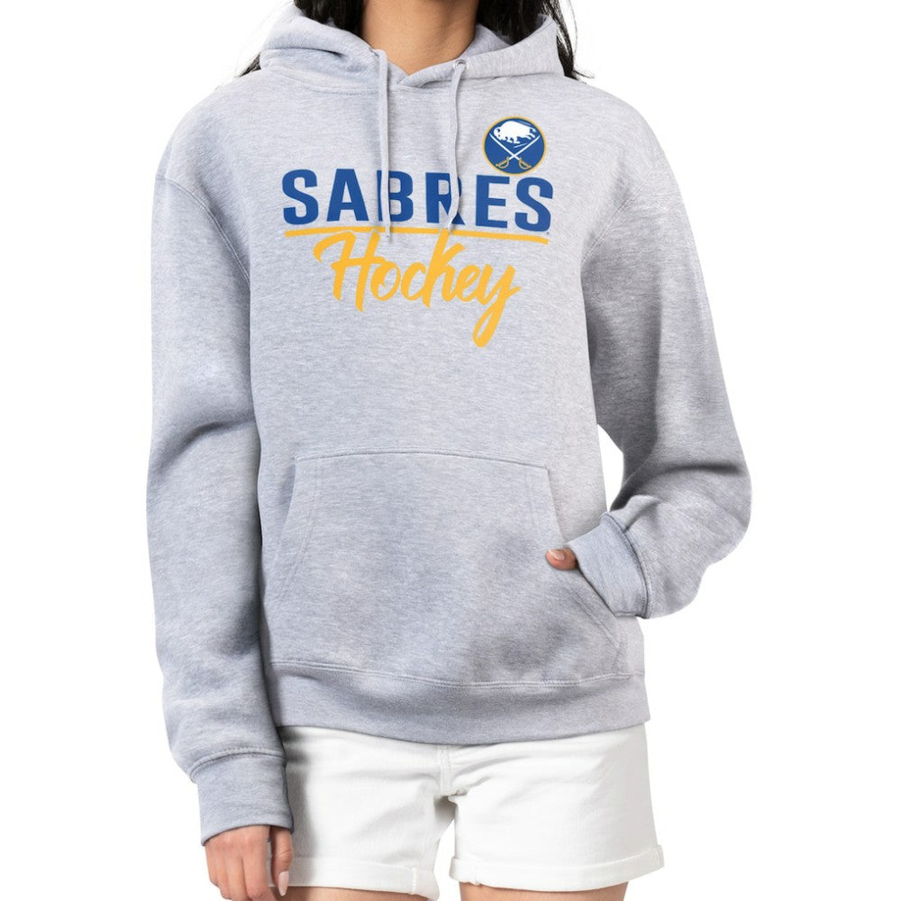 Buffalo Sabres G-III 4Her by Carl Banks Women's Team Sport Tri-Blend Fleece Hoodie - Heather Gray Hoodies
