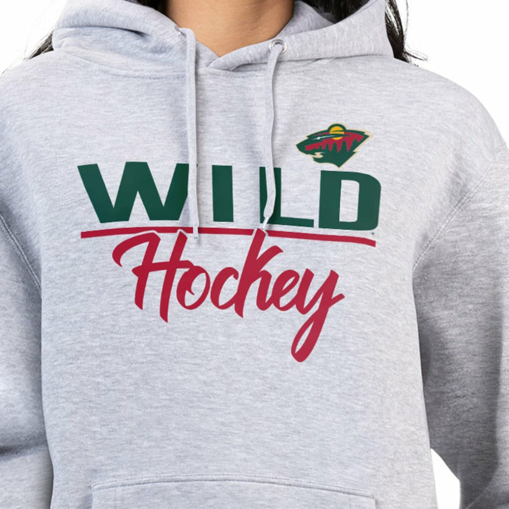 Minnesota Wild G-III 4Her by Carl Banks Women's Team Sport Tri-Blend Fleece Hoodie - Heather Gray Hoodies
