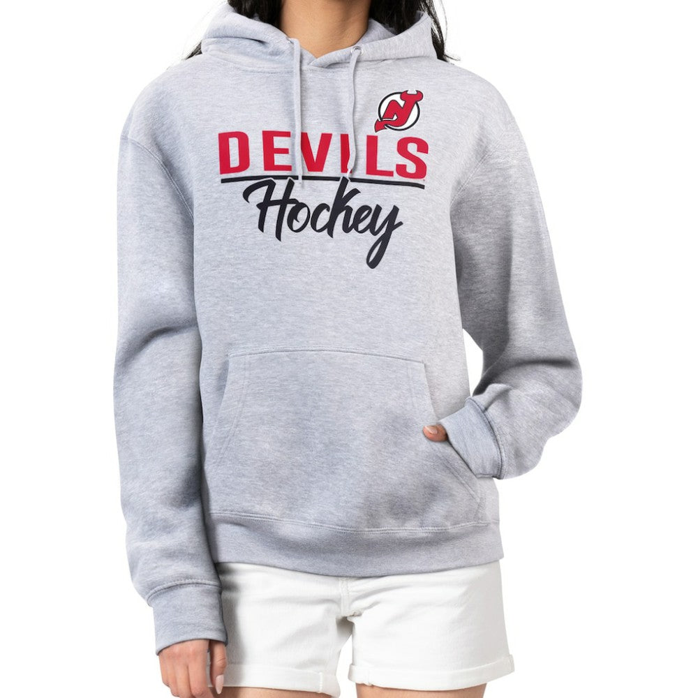 New Jersey Devils G-III 4Her by Carl Banks Women's Team Sport Tri-Blend Fleece Hoodie - Heather Gray Jerseys