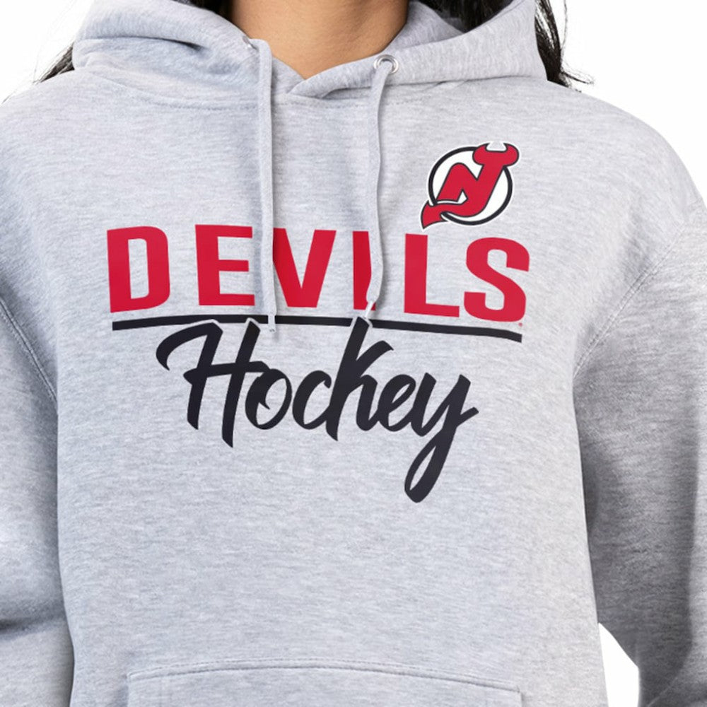 New Jersey Devils G-III 4Her by Carl Banks Women's Team Sport Tri-Blend Fleece Hoodie - Heather Gray Jerseys