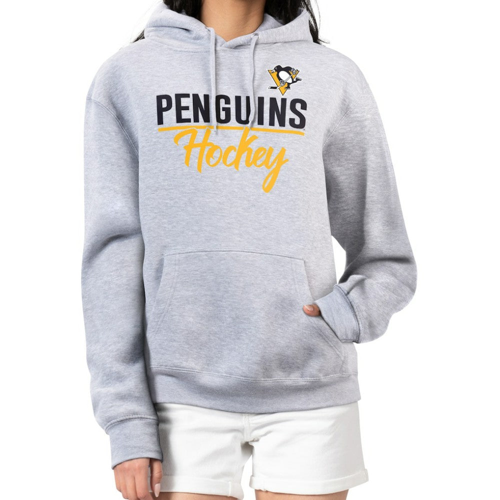 Pittsburgh Penguins G-III 4Her by Carl Banks Women's Team Sport Tri-Blend Fleece Hoodie - Heather Gray Hoodies