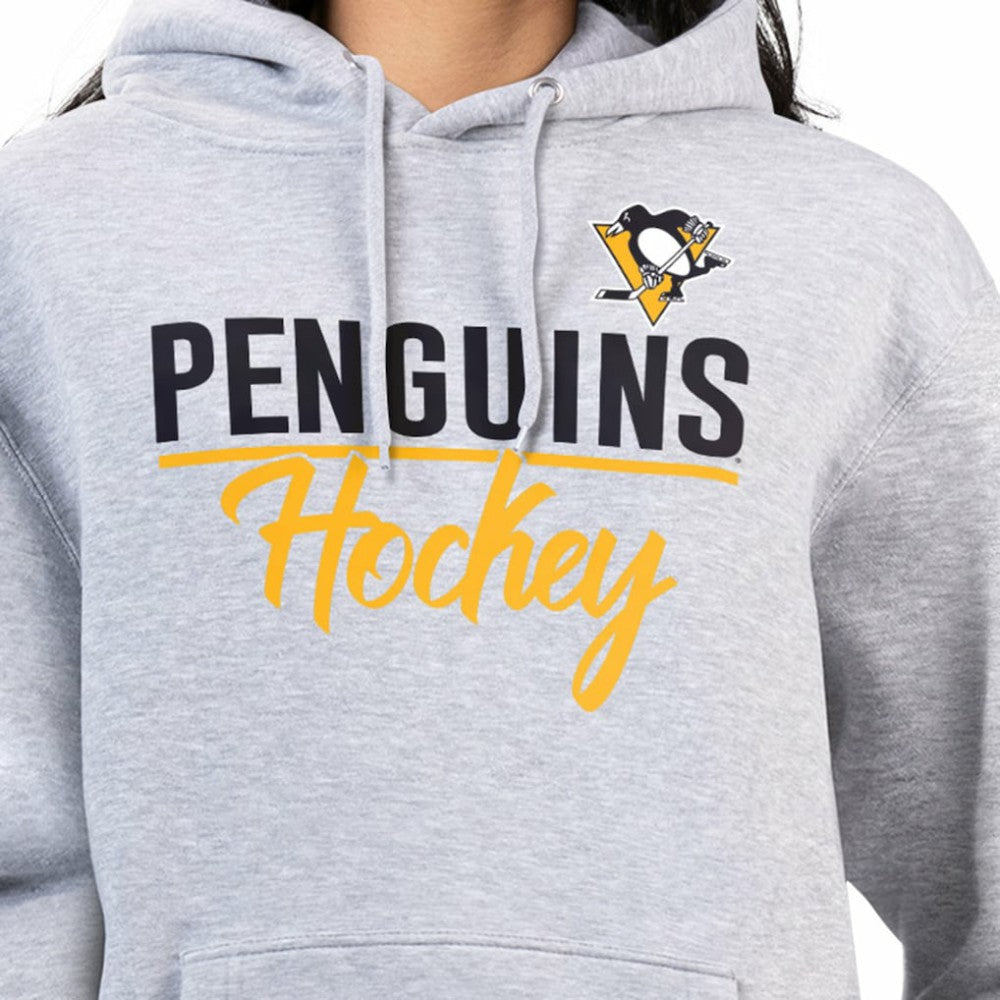 Pittsburgh Penguins G-III 4Her by Carl Banks Women's Team Sport Tri-Blend Fleece Hoodie - Heather Gray Hoodies