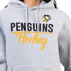 Pittsburgh Penguins G-III 4Her by Carl Banks Women's Team Sport Tri-Blend Fleece Hoodie - Heather Gray Hoodies