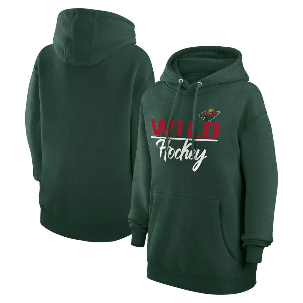 Minnesota Wild G-III 4Her by Carl Banks Women's Team Sport Tri-Blend Fleece Hoodie - Green Hoodies