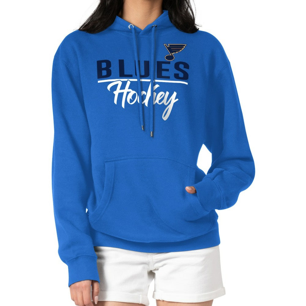 St. Louis Blues G-III 4Her by Carl Banks Women's Team Sport Tri-Blend Fleece Hoodie - Blue Hoodies