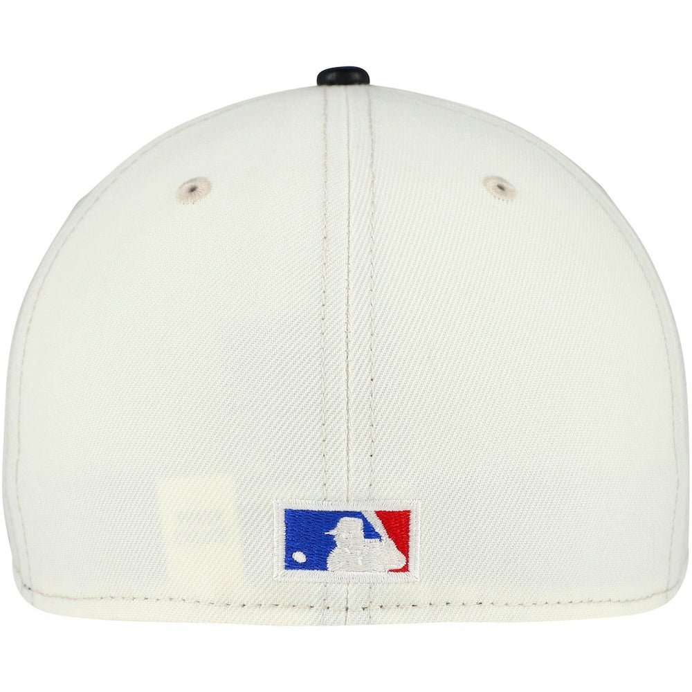 Chicago Bulls Faux Leather Visor Two-Tone 59FIFTY Fitted Hat - Cream/Black discount