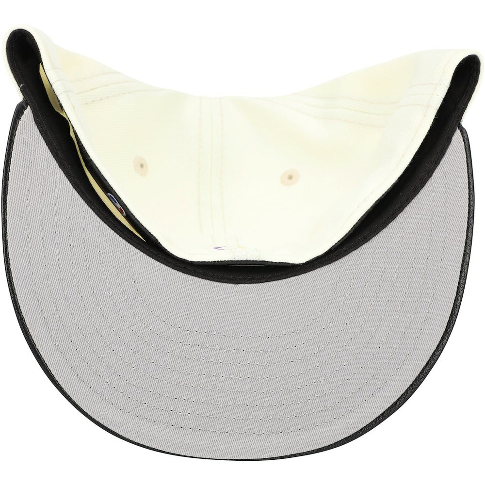 Los Angeles Lakers Faux Leather Visor Two-Tone 59FIFTY Fitted Hat - White/Black on sale