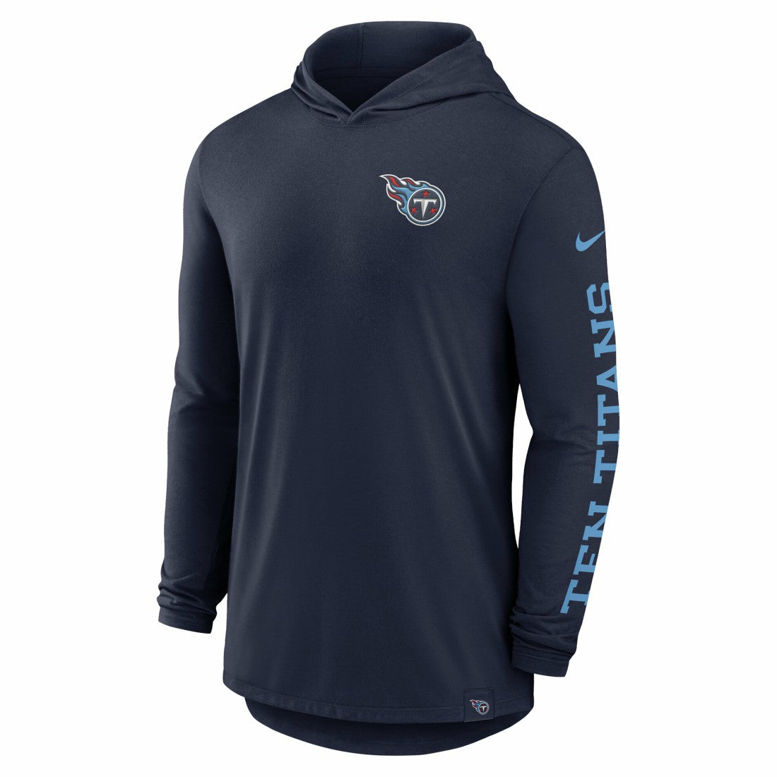 Tennessee Titans Blitz Tri-Blend Dri-FIT Long Sleeve Hoodie T-Shirt - Navy cheap