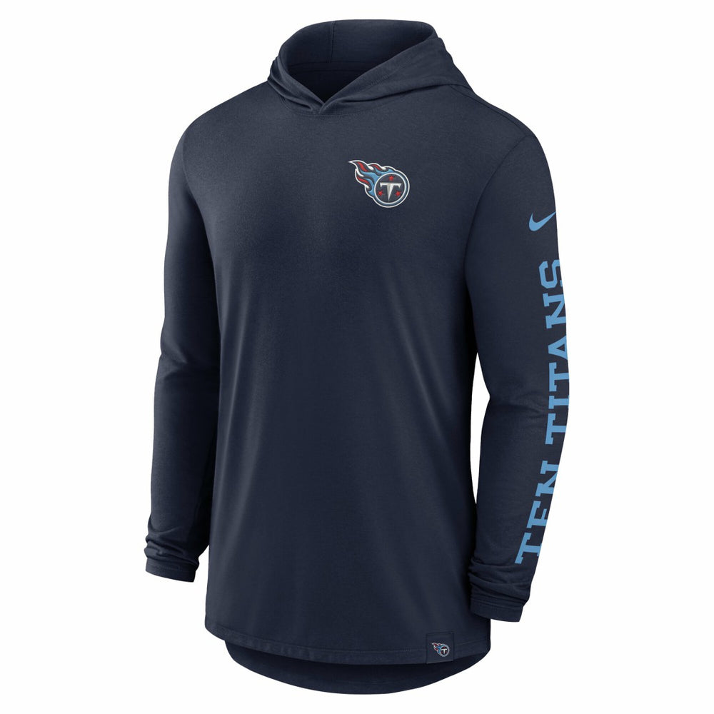 Tennessee Titans Blitz Tri-Blend Dri-FIT Long Sleeve Hoodie T-Shirt - Navy cheap