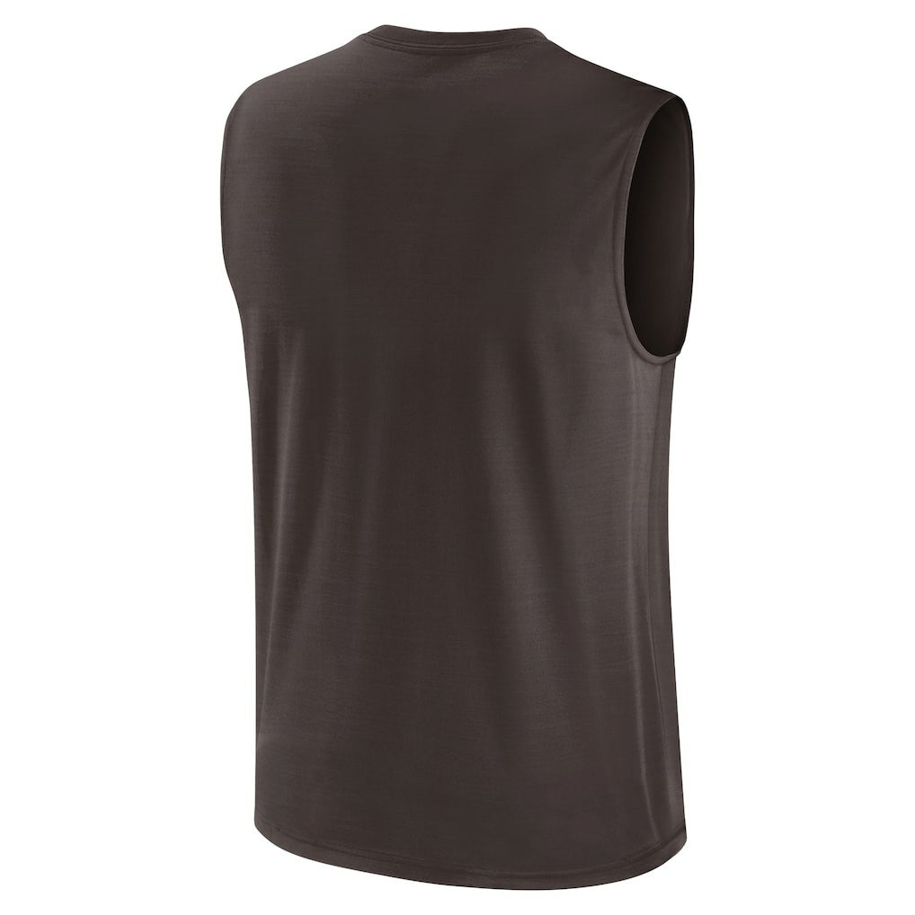 Cleveland Browns Blitz Legend Dri-FIT Muscle Tank Top - Brown outlet