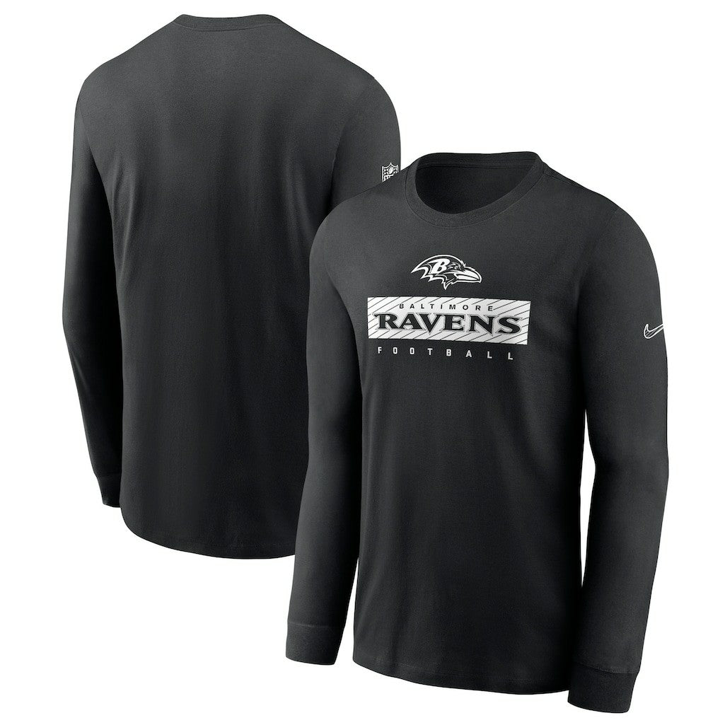 Baltimore Ravens Sideline Dri-FIT Long Sleeve T-Shirt - Black on sale
