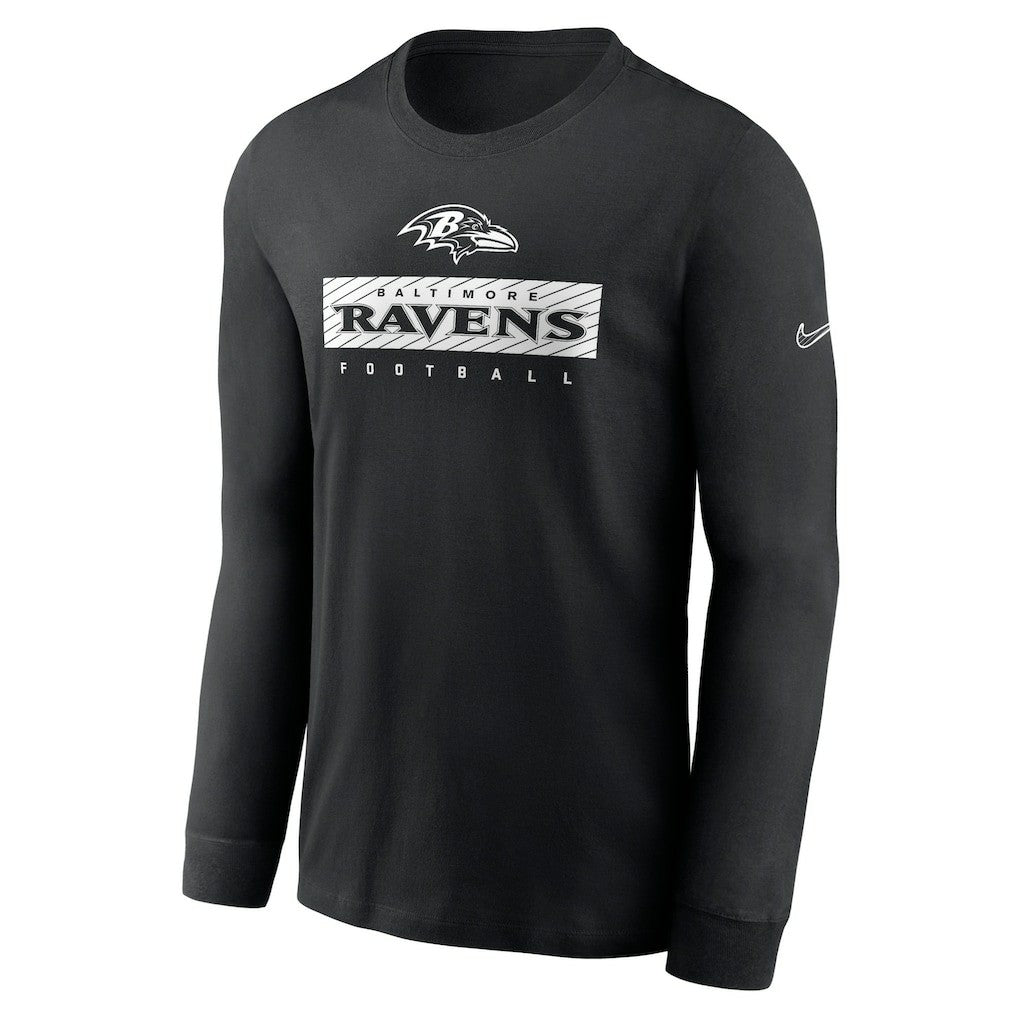 Baltimore Ravens Sideline Dri-FIT Long Sleeve T-Shirt - Black on sale