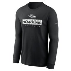 Baltimore Ravens Sideline Dri-FIT Long Sleeve T-Shirt - Black on sale