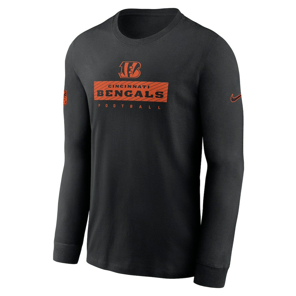 Cincinnati Bengals Sideline Dri-FIT Long Sleeve T-Shirt - Black cheap