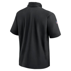 Cincinnati Bengals 2024 Sideline Coach Short Sleeve Half-Zip Hoodie Jacket - Black outlet