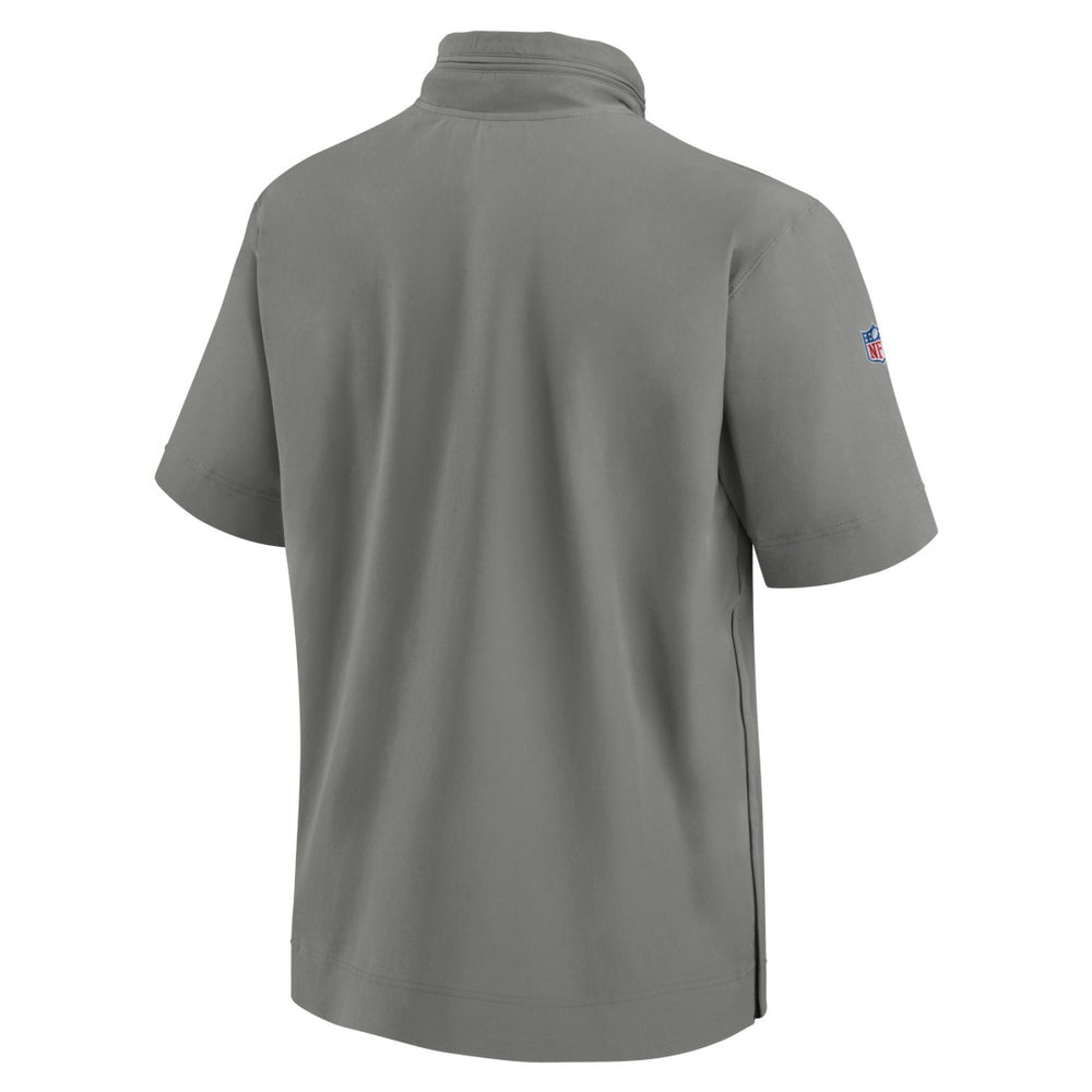 Detroit Lions 2024 Sideline Coach Short Sleeve Half-Zip Hoodie Jacket - Gray cheap